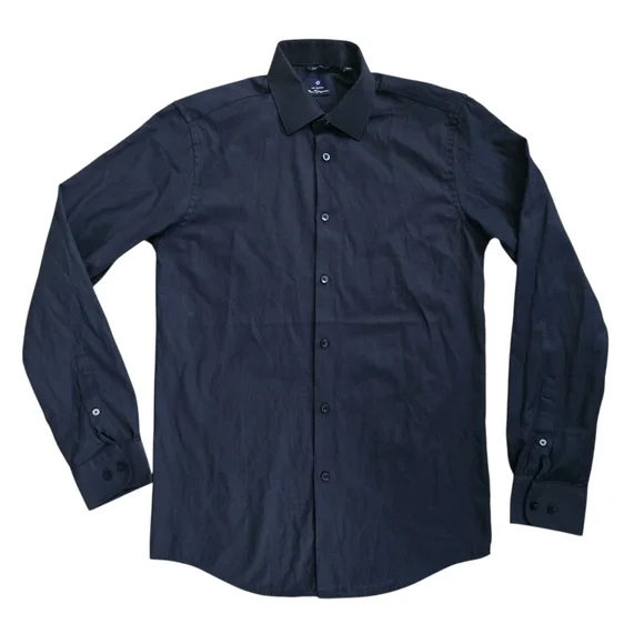 Ben Sherman Slim Fit Black Button-Down Dress Shirt Men’s Size M 15/15.5 34/35 - Picture 6 of 6